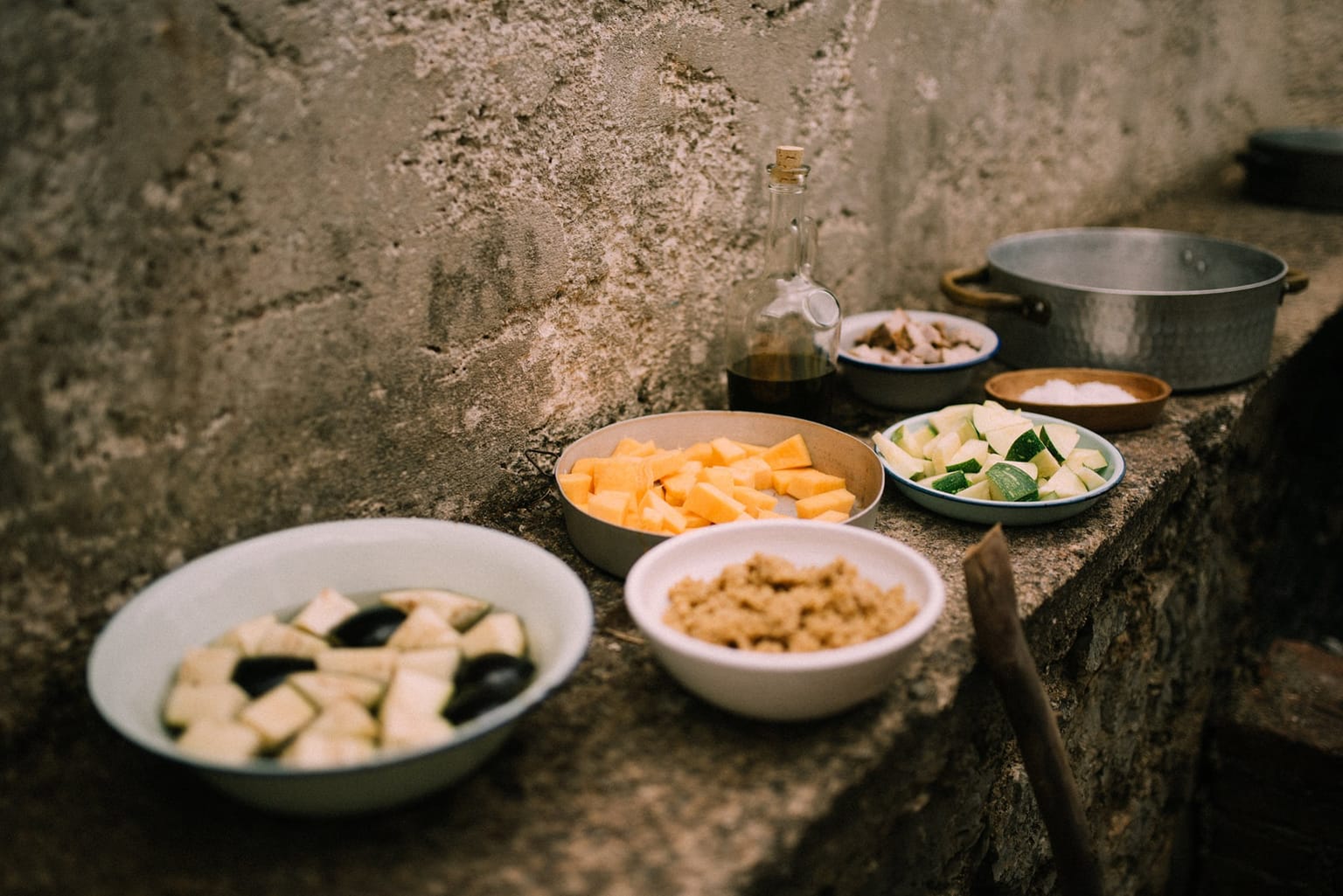 Apaki with Xinohondros and Vegetables